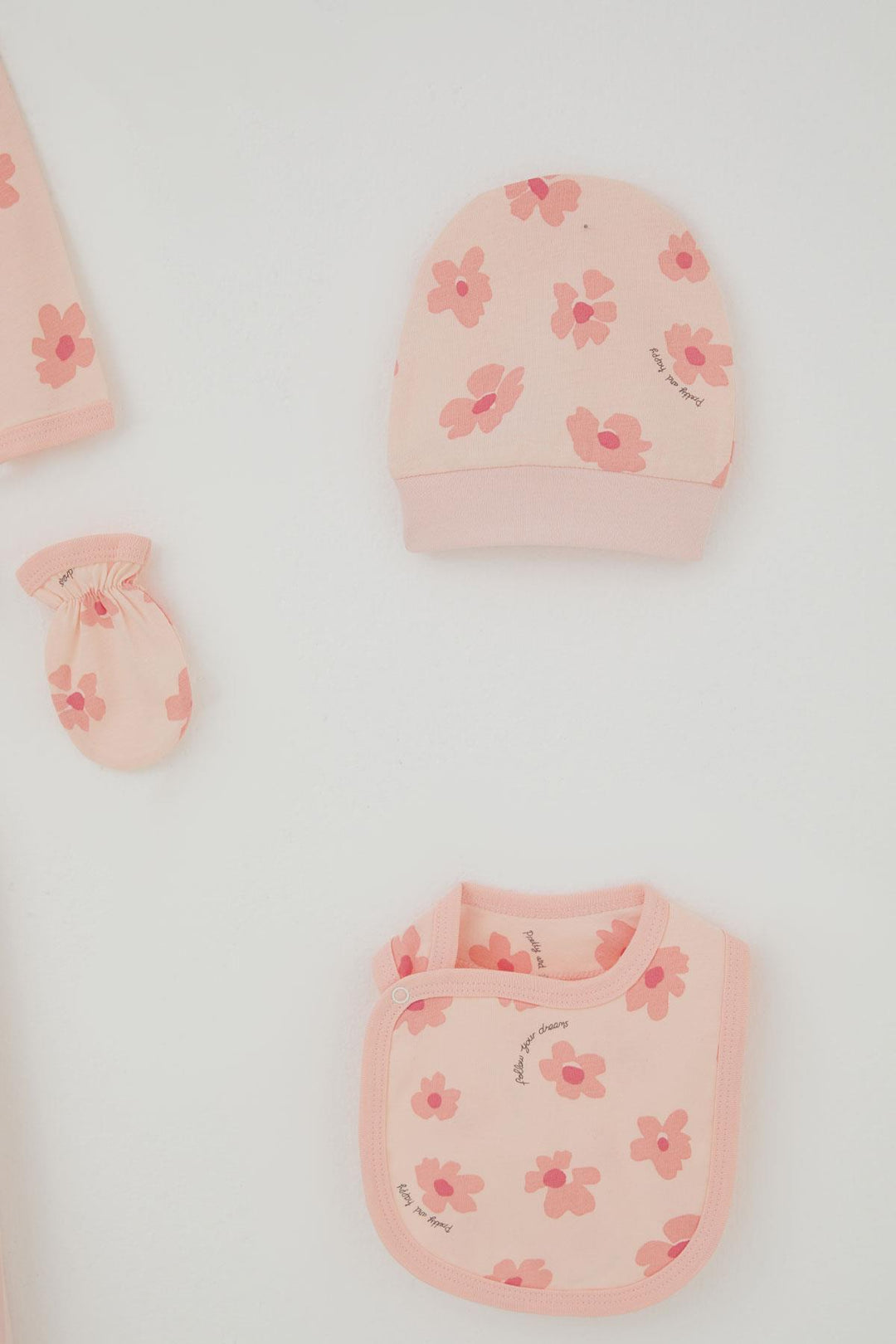 BRE Breeze Baby Girl Hospital Outfit 5 Piece Flower Patterned 0-3 Months, Powder - Barsinghausen
