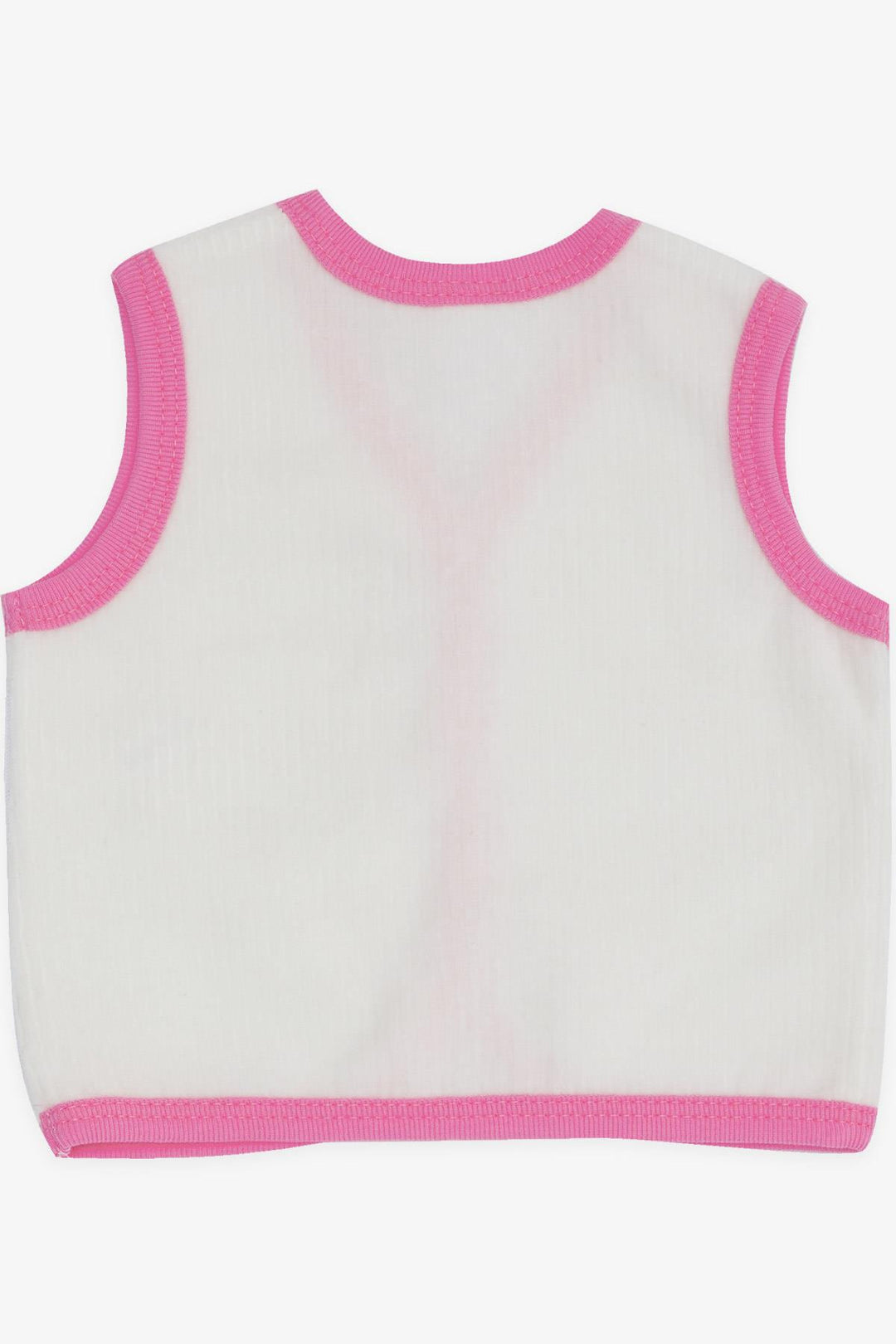 BRE Breeze Baby Girl Velvet Vest Buttoned 0-3 Months-9 Months, White - Alessandria