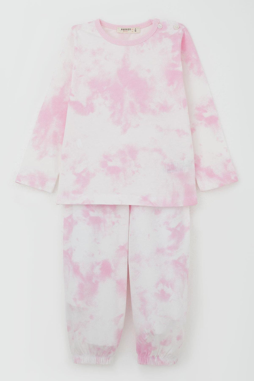 BRE Breeze Kız Bebek Pijama Takımı Batik Desenli 9 Ay-3 Yaş, Karışık Renk - Sama