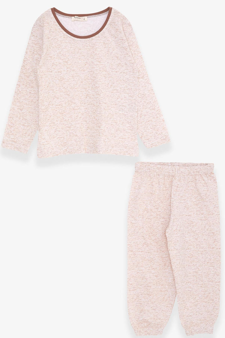 BRE Breeze Girl Baby Pajama Set Patterned 9 Months-3 Years, Beige Melange - Longview