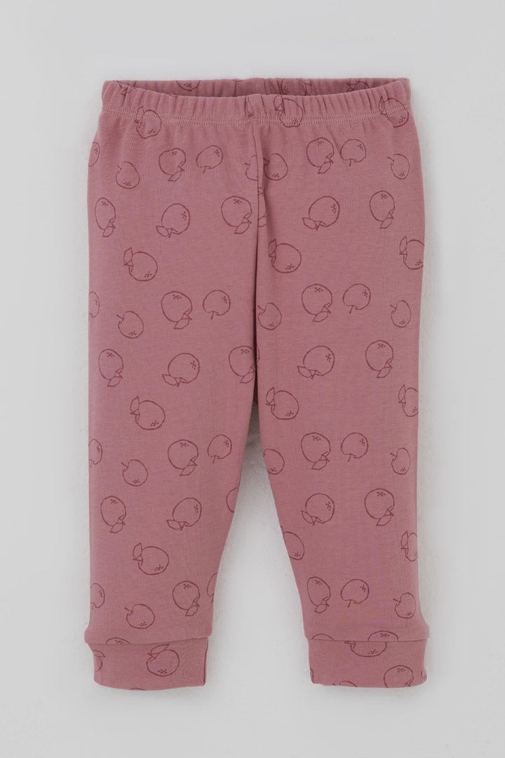 BRE Breeze Kız Bebek Pijama Takımı Elma Bahçesi Önden Çıtçıtlı 4 Ay Yaş, Gülkurusu - Mansfield