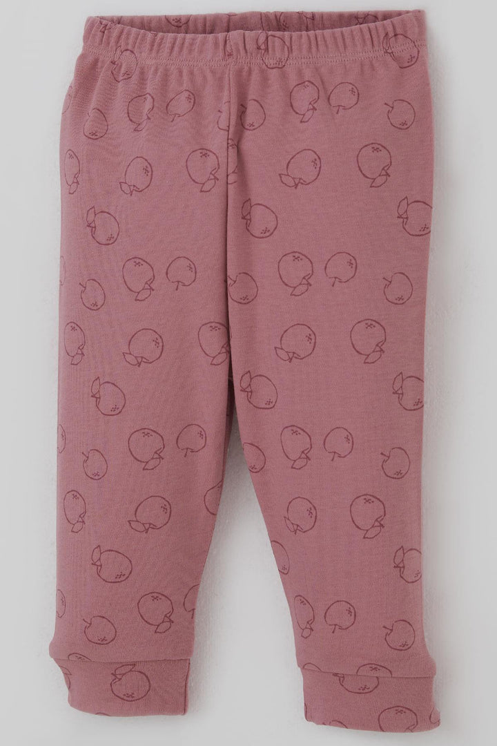 BRE Breeze Kız Bebek Pijama Takımı Elma Bahçesi Önden Çıtçıtlı 4 Ay Yaş, Gülkurusu - Mansfield