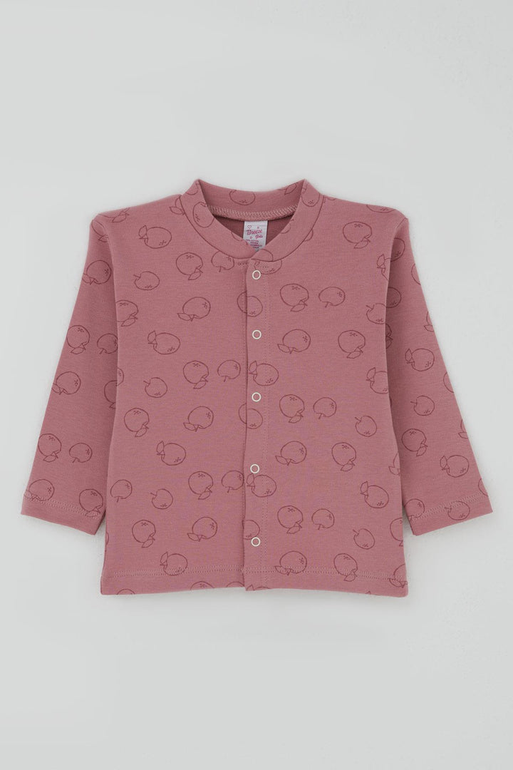 BRE Breeze Kız Bebek Pijama Takımı Elma Bahçesi Önden Çıtçıtlı 4 Ay Yaş, Gülkurusu - Mansfield