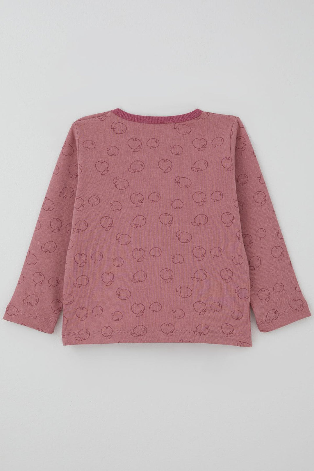 BRE Breeze Kız Bebek Pijama Takımı Elma Desenli 9 Ay-3 Yaş, Gülkurusu - Waterloo