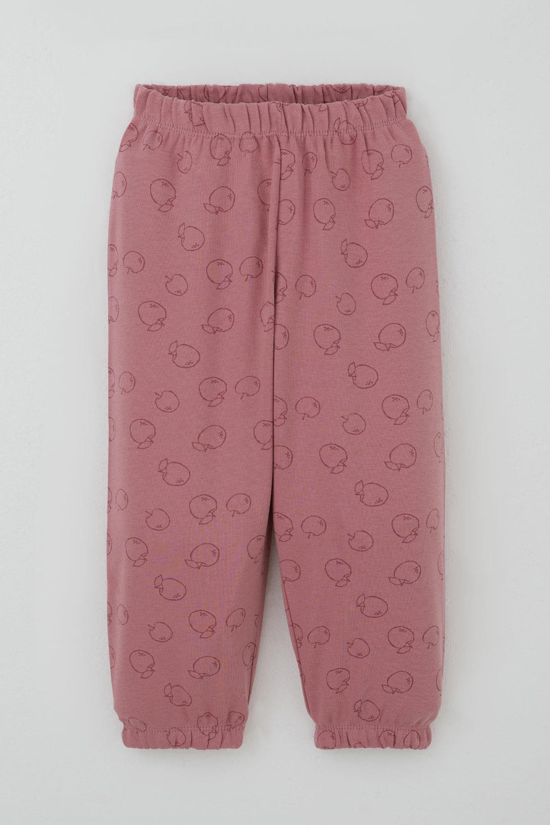 BRE Breeze Kız Bebek Pijama Takımı Elma Desenli 9 Ay-3 Yaş, Gülkurusu - Waterloo