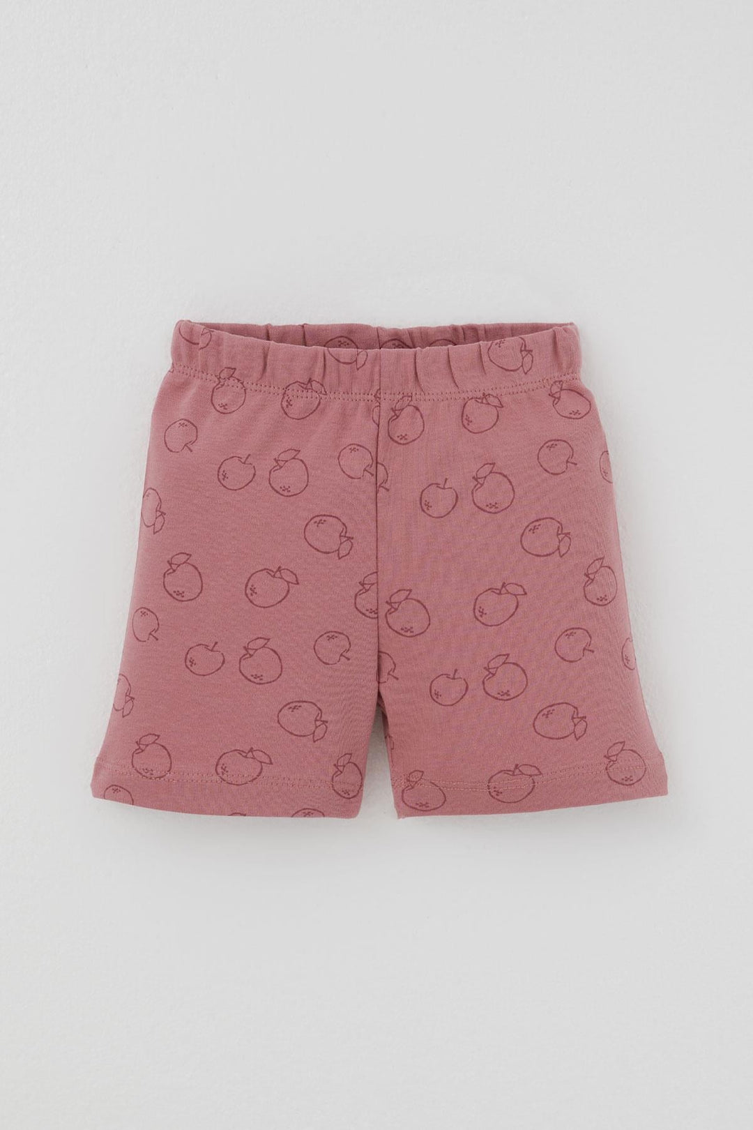 BRE Breeze Kız Bebek Pijama Takımı Elma Desenli Önden Düğmeli 4 Ay - 1 Yaş , Gülkurusu - Gandía