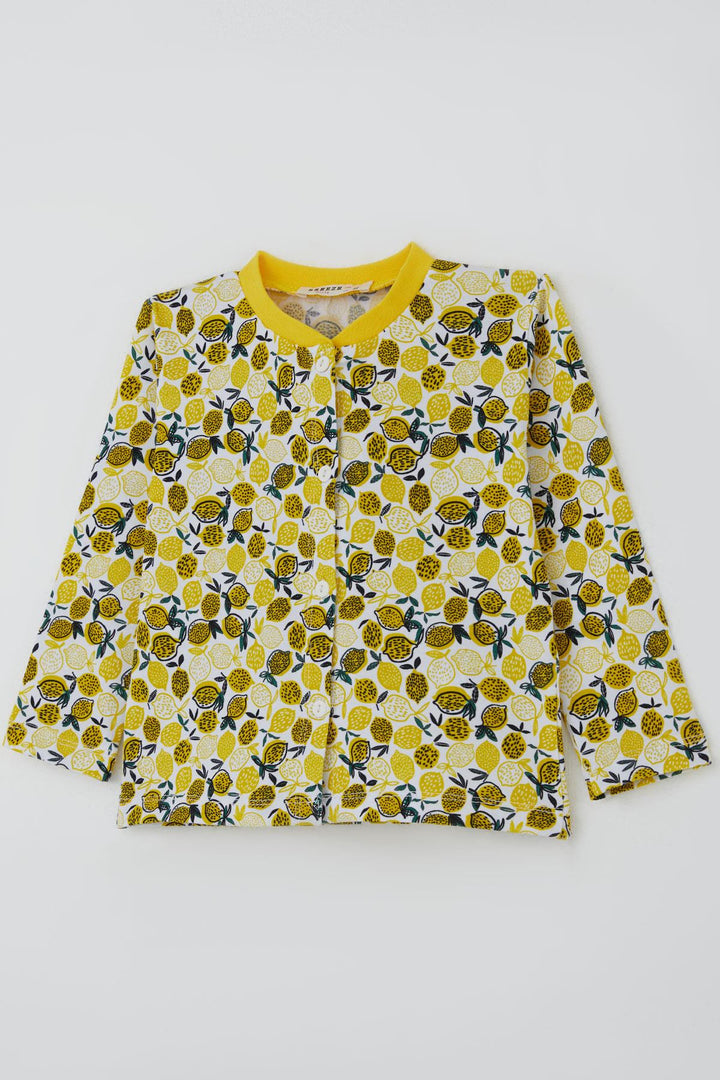 BRE Breeze Kız Bebek Pijama Takımı Limon Bahçesi 4 Ay Yaş, Sarı - Boca Raton