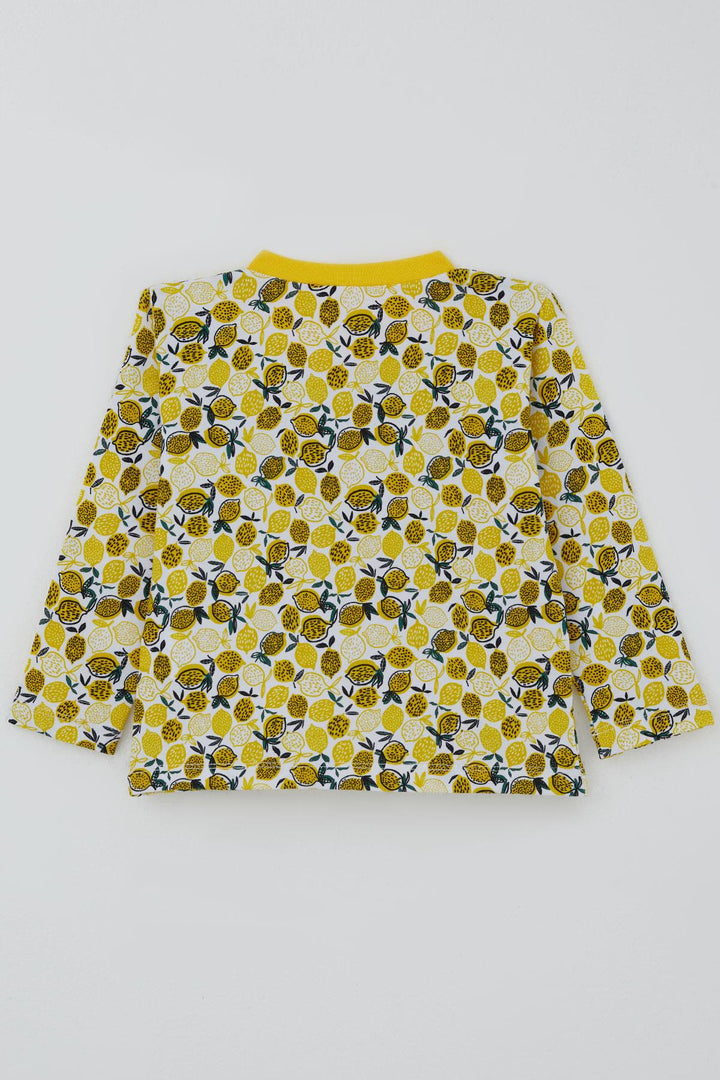BRE Breeze Kız Bebek Pijama Takımı Limon Bahçesi 4 Ay Yaş, Sarı - Boca Raton