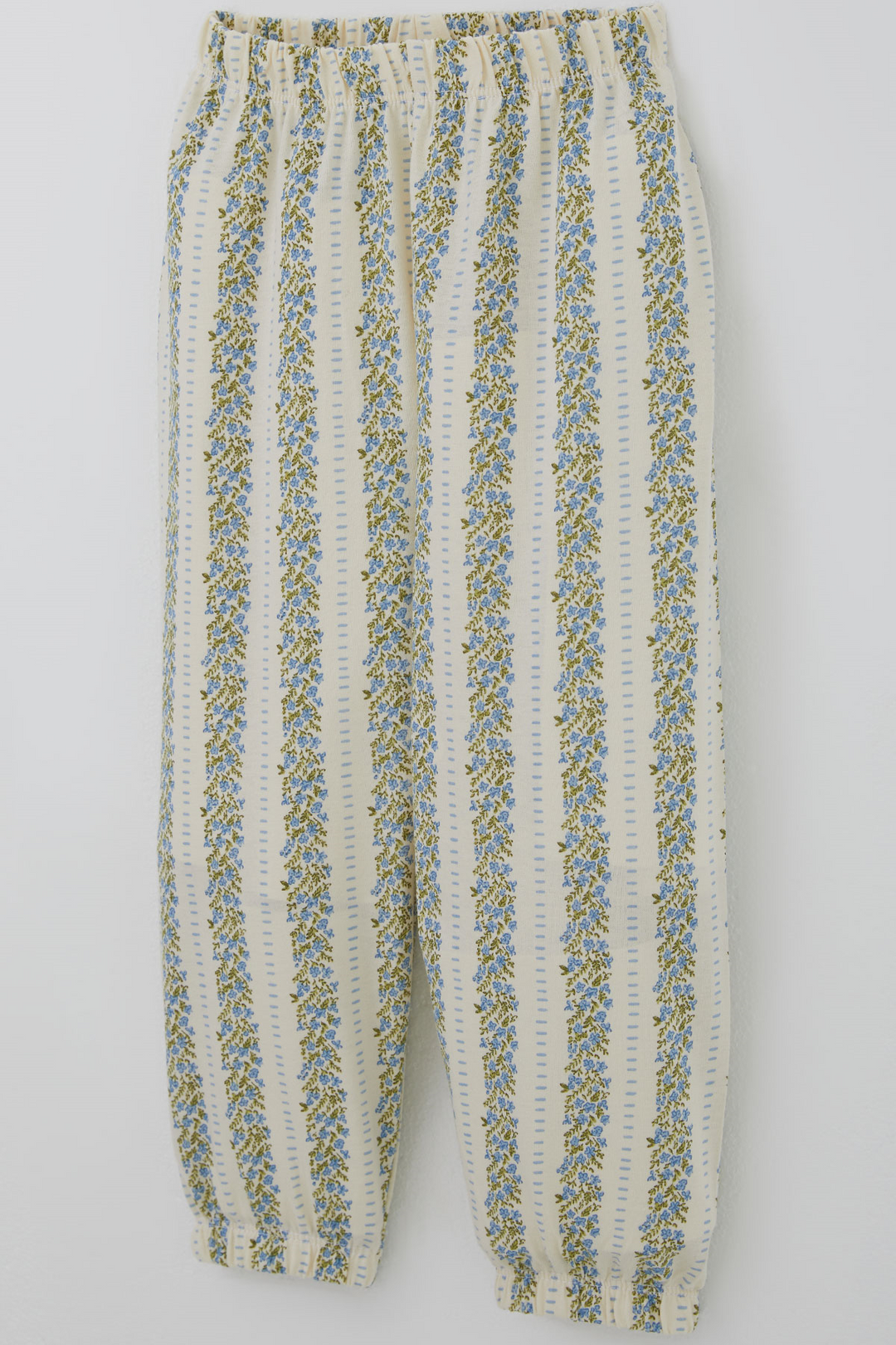 BRE Breeze Kız Bebek Pijama Takımı Mavi Floral Çiçek Desenli Şeritli 9 Ay - 3 Yaş , Ekru - Rohnert Park