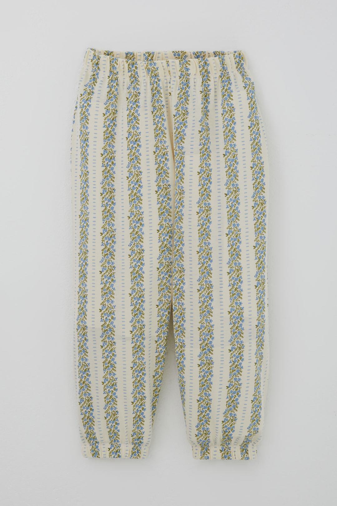 BRE Breeze Kız Bebek Pijama Takımı Mavi Floral Çiçek Desenli Şeritli 9 Ay - 3 Yaş , Ekru - Rohnert Park