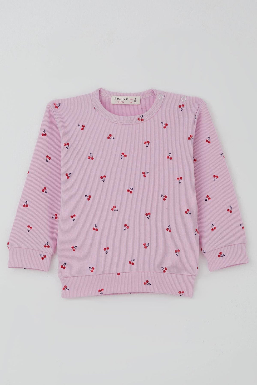 BRE Breeze Kız Bebek Pijama Takımı Omuzdan Patlı Kiraz Desenli 4 Ay Yaş, Pembe - Royal Leamington Spa