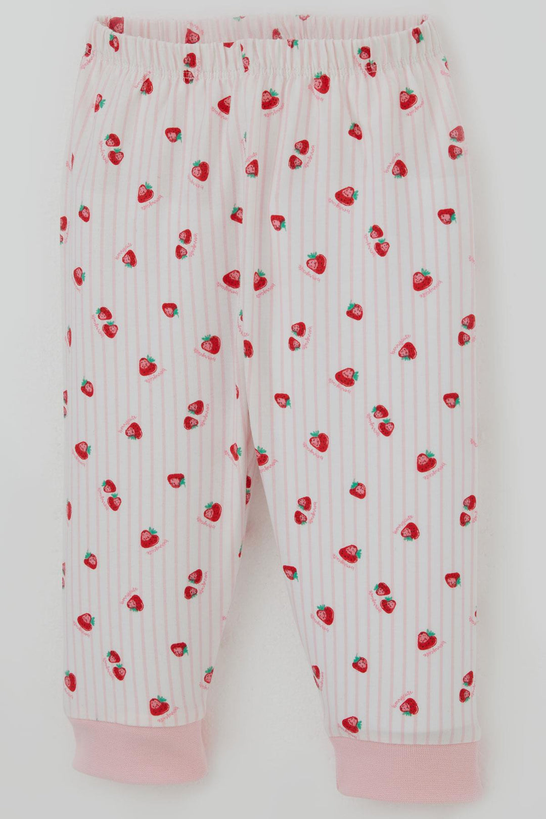BRE Breeze Kız Bebek Pijama Takımı Omuzdan Patlı Çilek Desenli 4 Ay Yaş, Ekru - San Antonio Abad