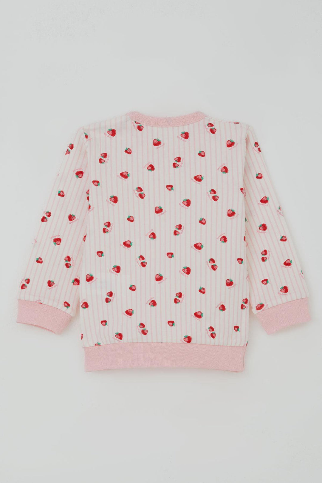 BRE Breeze Kız Bebek Pijama Takımı Omuzdan Patlı Çilek Desenli 4 Ay Yaş, Ekru - San Antonio Abad