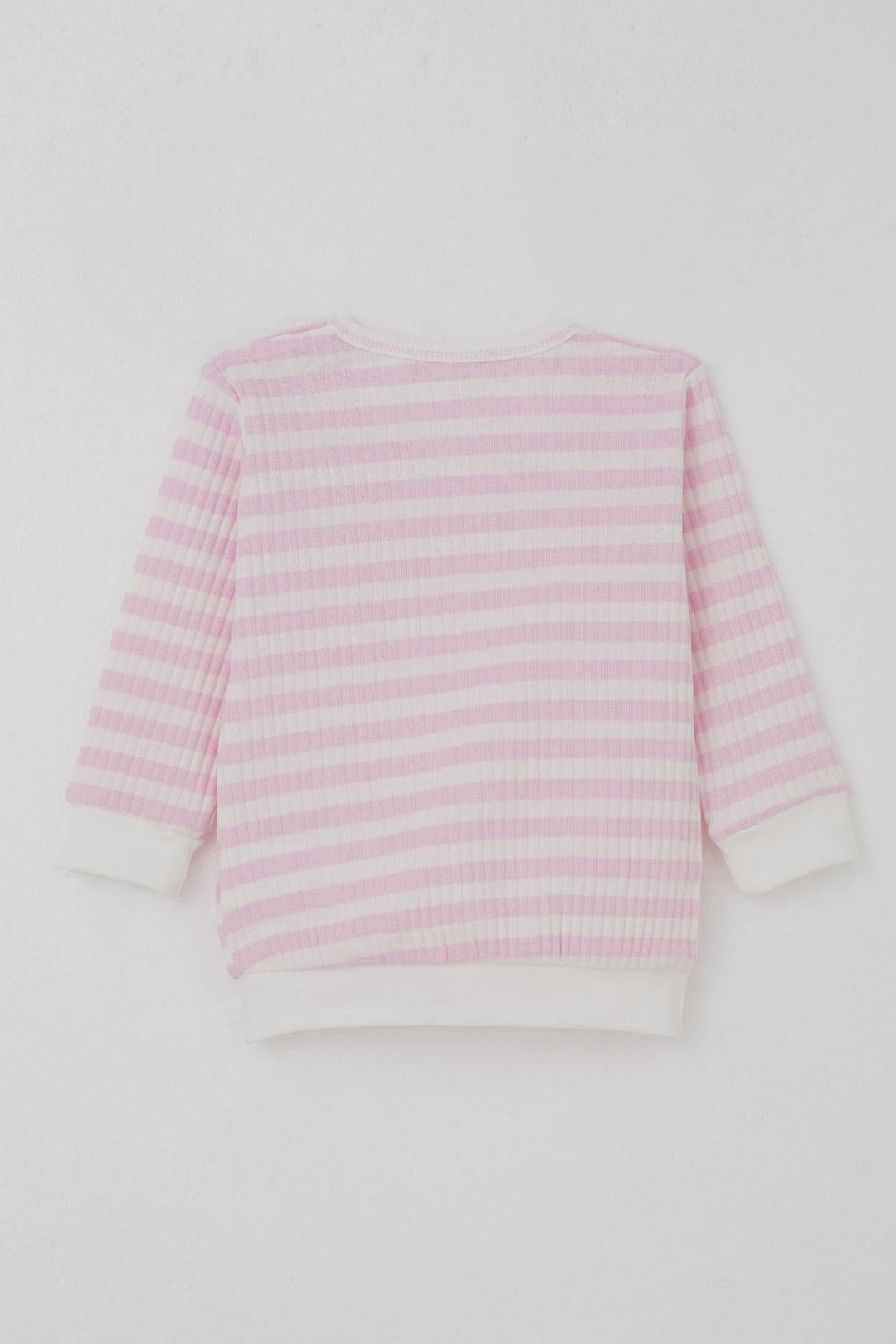 BRE Breeze Kız Bebek Pijama Takımı Omuzdan Patlı Kendinden Desenli 4 Ay Yaş, Pembe - Hilton Head Island