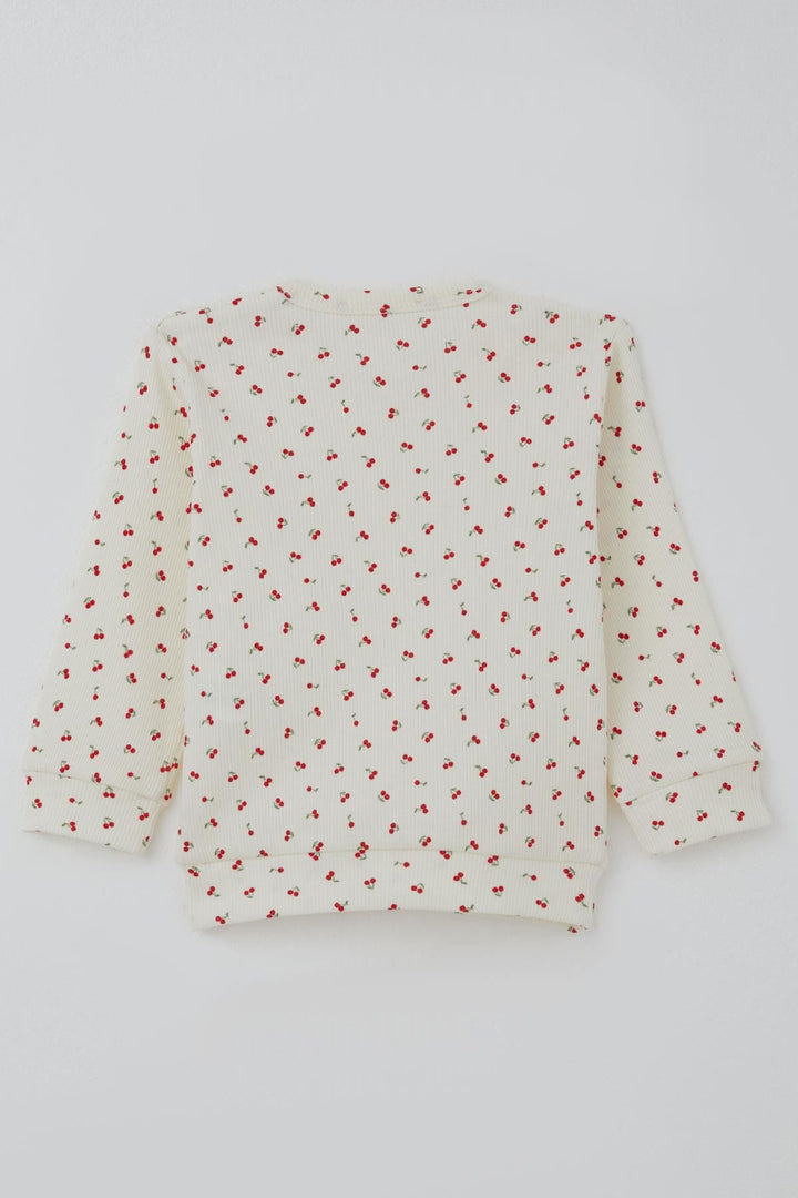 BRE Breeze Kız Bebek Pijama Takımı Omuzdan Patlı Kiraz Desenli 4 Ay Yaş, Krem - Greifswald
