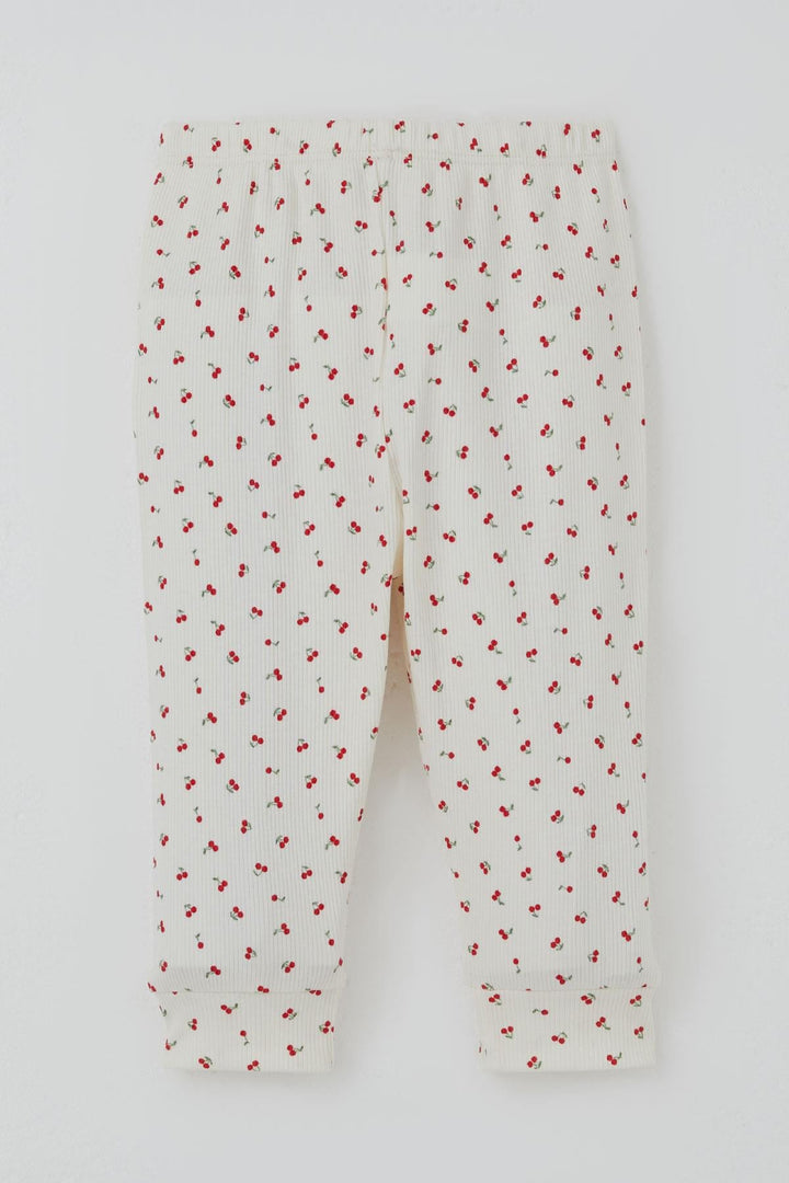 BRE Breeze Kız Bebek Pijama Takımı Omuzdan Patlı Kiraz Desenli 4 Ay Yaş, Krem - Greifswald