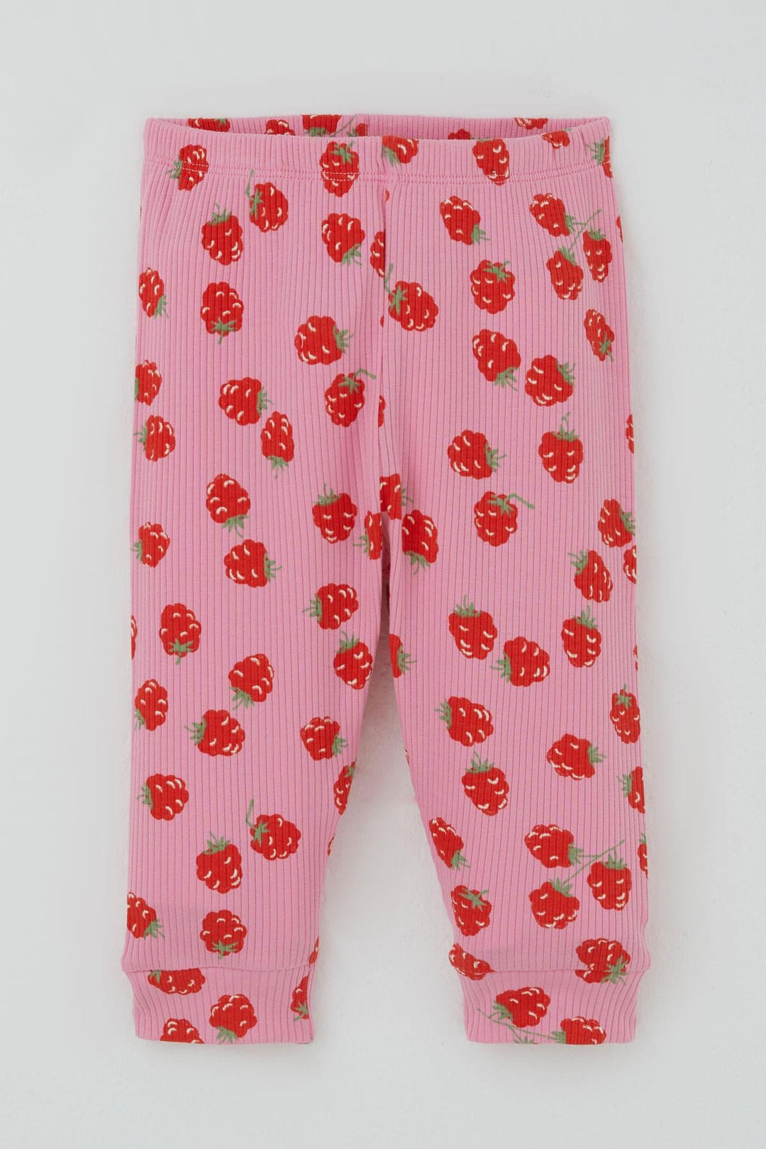 BRE Breeze Kız Bebek Pijama Takımı Omuzdan Patlı Çilek Desenli 4 Ay Yaş, Pembe - Teruel