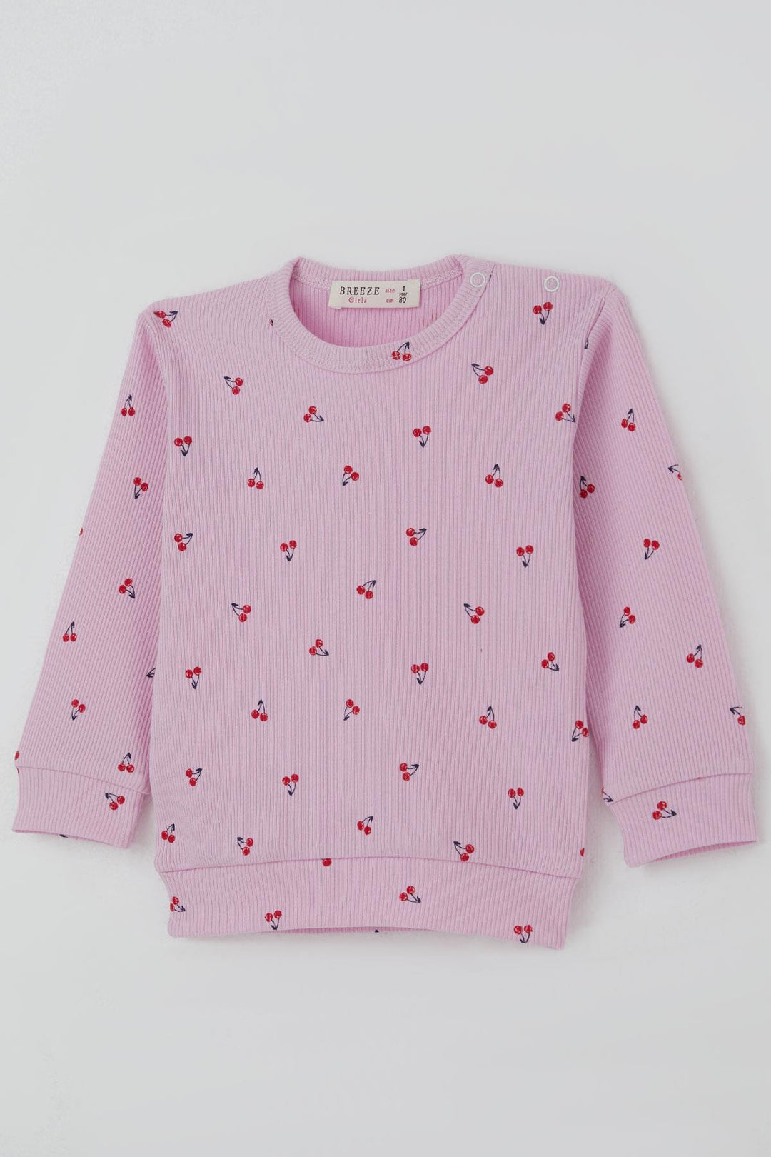 BRE Breeze Kız Bebek Pijama Takımı Omuzdan Patlı Kiraz Desenli 4 Ay Yaş, Pembe - Royal Leamington Spa