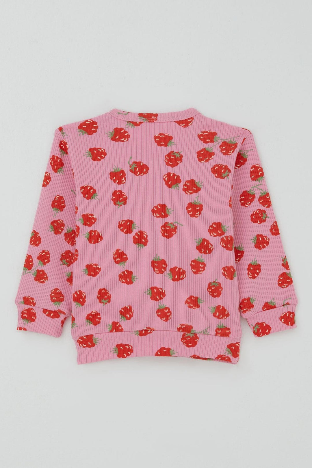 BRE Breeze Kız Bebek Pijama Takımı Omuzdan Patlı Çilek Desenli 4 Ay Yaş, Pembe - Teruel