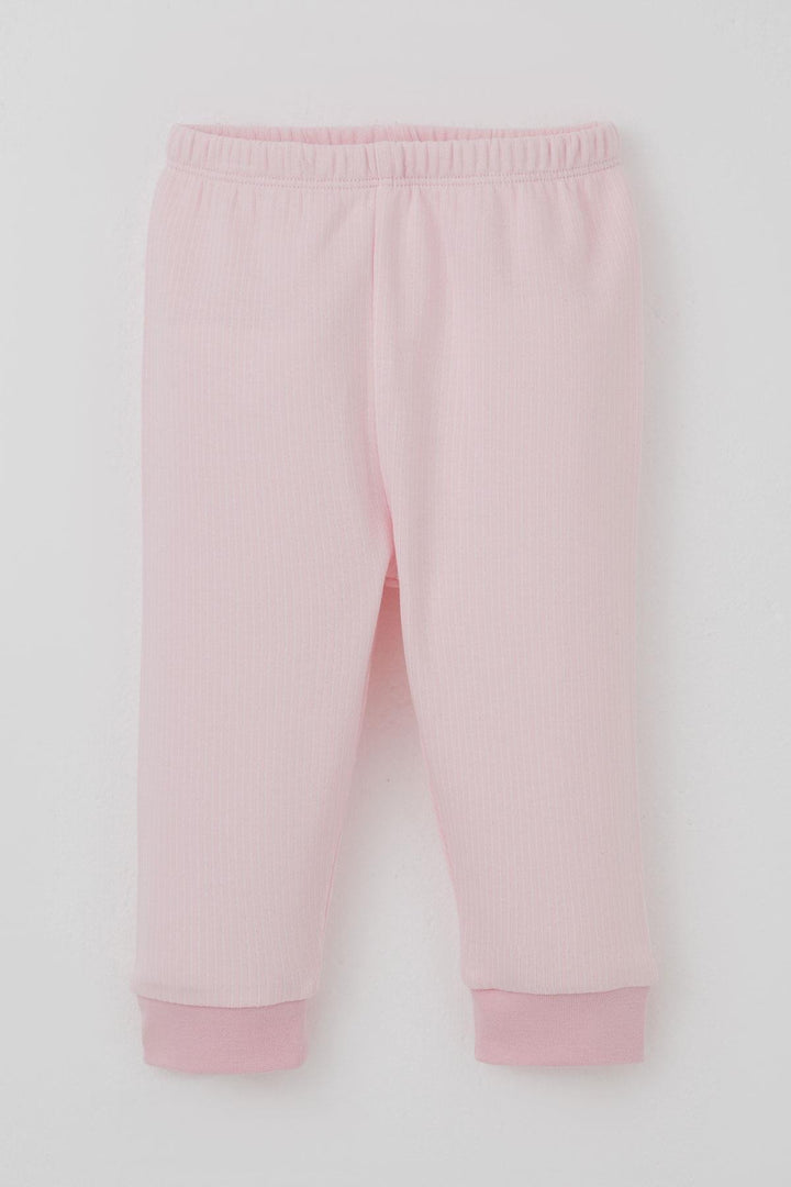 BRE Breeze Baby Girl Pajama Set with Shoulder Snap Cute Little Bunny Embroidery 4 Months Year, Pink - New Berlin