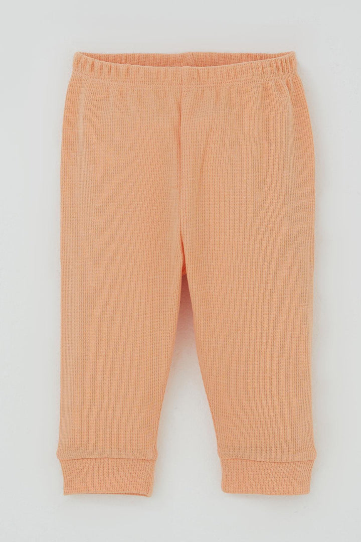 BRE Breeze Kız Bebek Pijama Takımı Omuzdan Patlı Çiçek Baskı Armalı 4 Ay Yaş, Somon - North Port