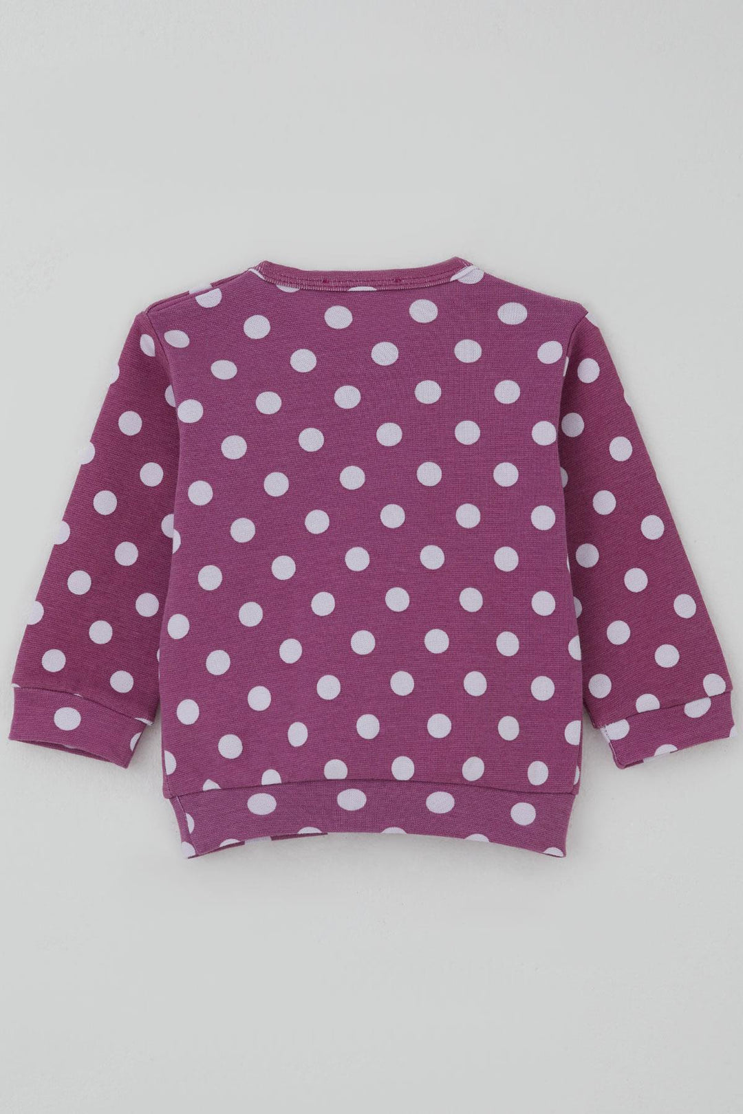 BRE Breeze Kız Bebek Pijama Takımı Omuzdan Patlı Beyaz Puantiye Desenli 4 Ay Yaş, Eflatun - El Plan