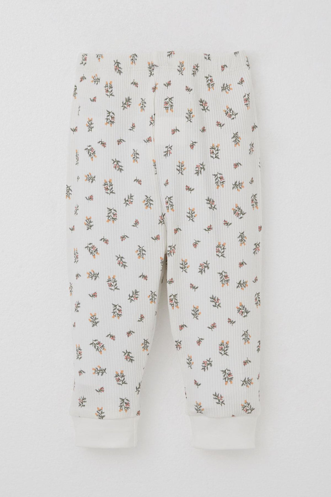 BRE Breeze Baby Girl Pajama Set with Shoulder Button Flower Patterned 4 Months Year, Ecru - Vlaardingen