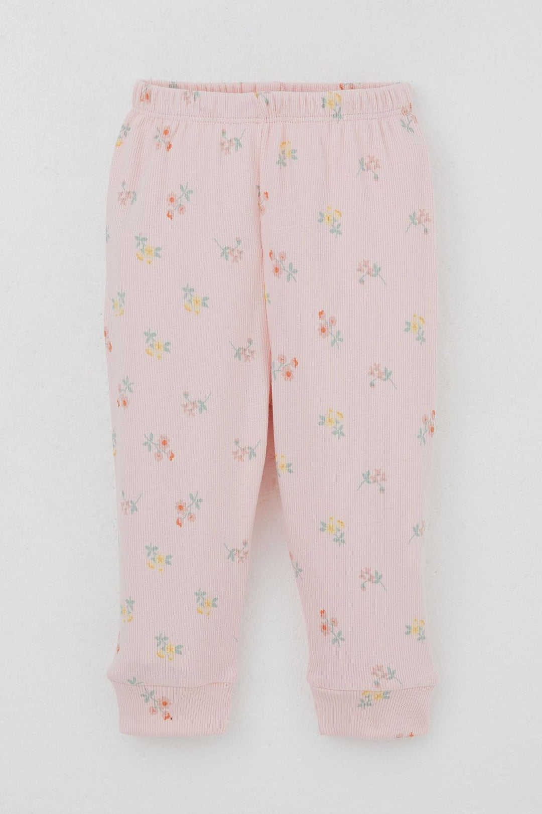 BRE Breeze Baby Girl Pajama Set with Shoulder Button Colorful Flower Patterned 4 Months Year, Pink - San Vicente de Baracaldo