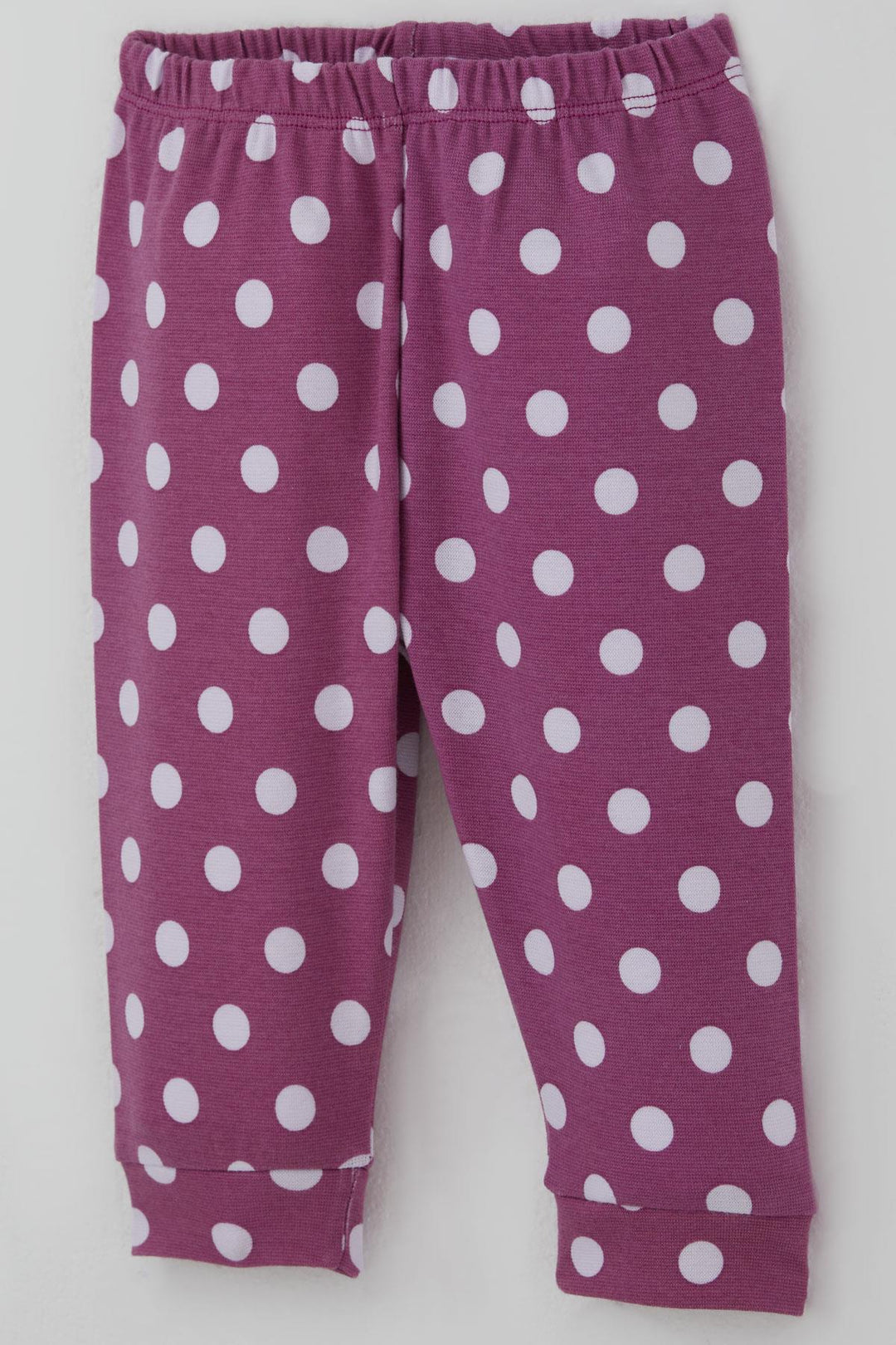 BRE Breeze Kız Bebek Pijama Takımı Omuzdan Patlı Beyaz Puantiye Desenli 4 Ay Yaş, Eflatun - El Plan