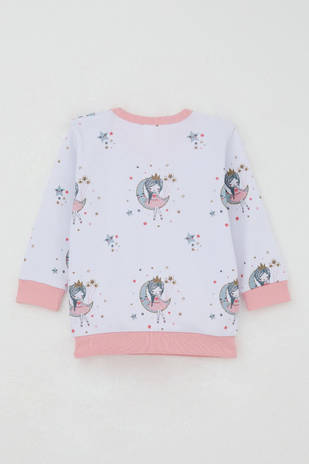 BRE Breeze Baby Girl Tracksuit with Shoulder Snap Dreamy Girl Patterned 4 Months Year, White - Naperville