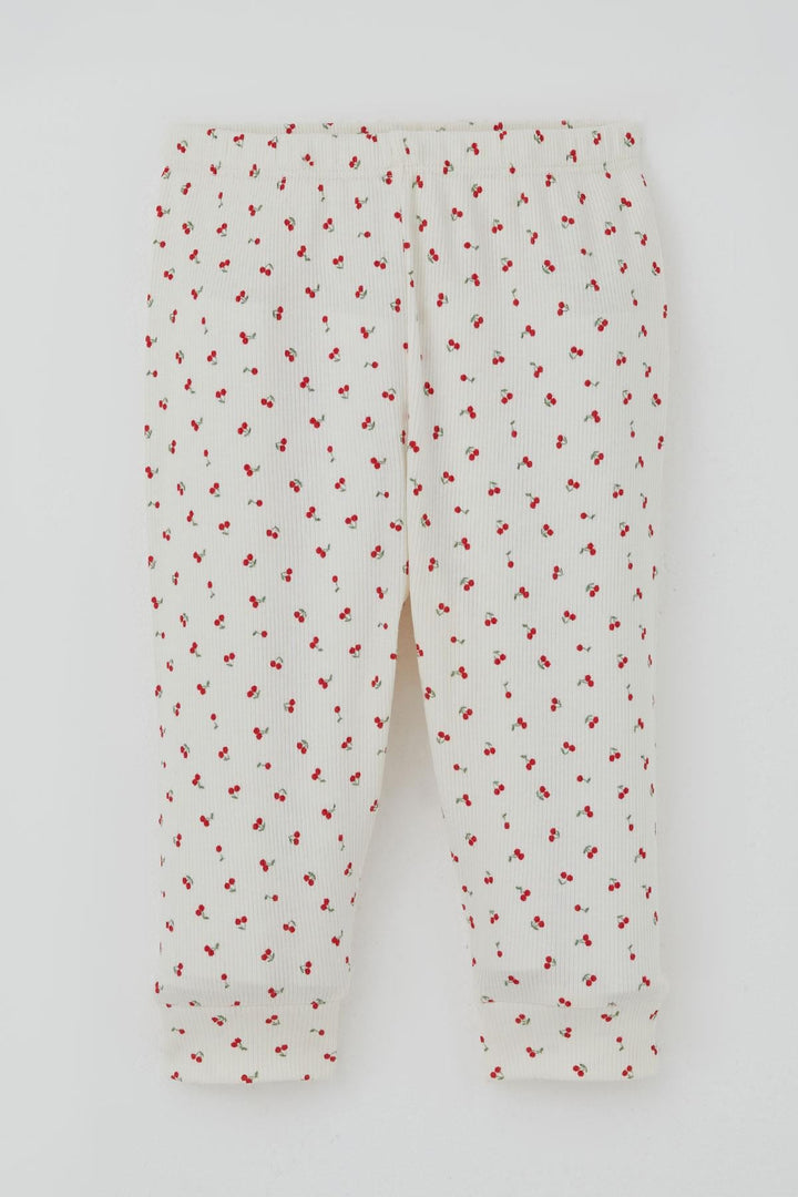 BRE Breeze Kız Bebek Pijama Takımı Omuzdan Patlı Kiraz Desenli 4 Ay Yaş, Krem - Greifswald