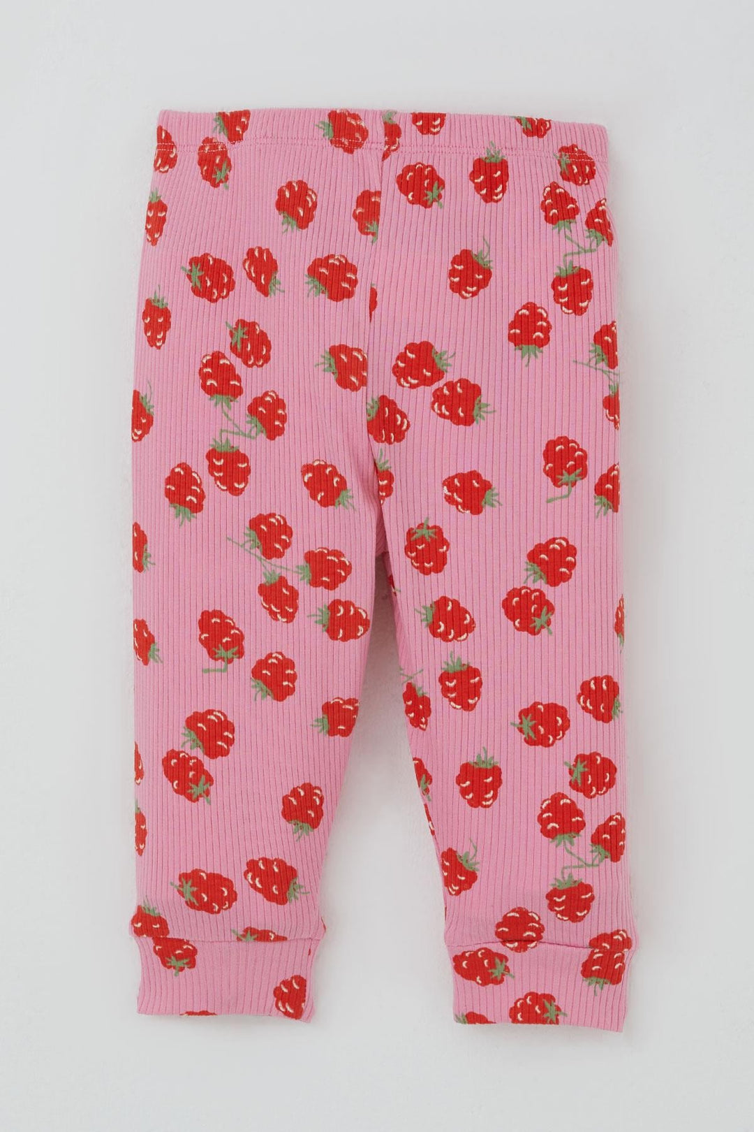 BRE Breeze Kız Bebek Pijama Takımı Omuzdan Patlı Çilek Desenli 4 Ay Yaş, Pembe - Teruel