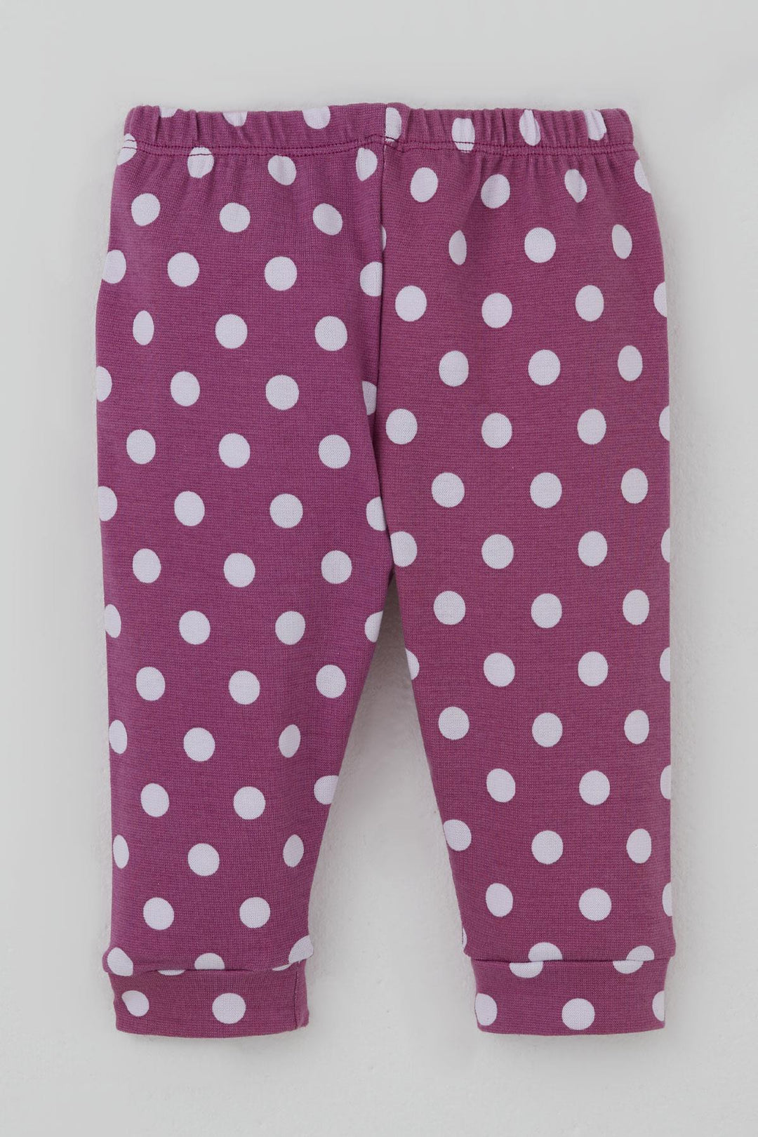 BRE Breeze Kız Bebek Pijama Takımı Omuzdan Patlı Beyaz Puantiye Desenli 4 Ay Yaş, Eflatun - El Plan