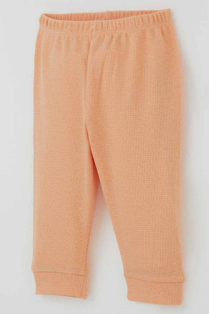 BRE Breeze Kız Bebek Pijama Takımı Omuzdan Patlı Çiçek Baskı Armalı 4 Ay Yaş, Somon - North Port