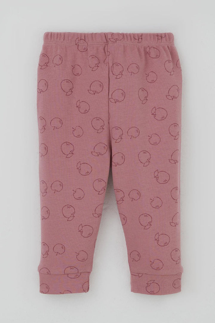 BRE Breeze Kız Bebek Pijama Takımı Omuzdan Patlı Elma Bahçesi 4 Ay Yaş, Gülkurusu - Hanau