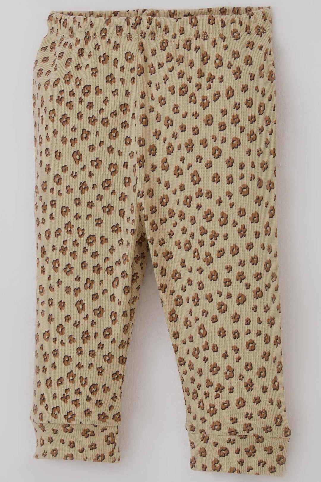 BRE Breeze Kız Bebek Pijama Takımı Omuzdan Patlı Çiçek Desenli 4 Ay Yaş, Bej - Minden