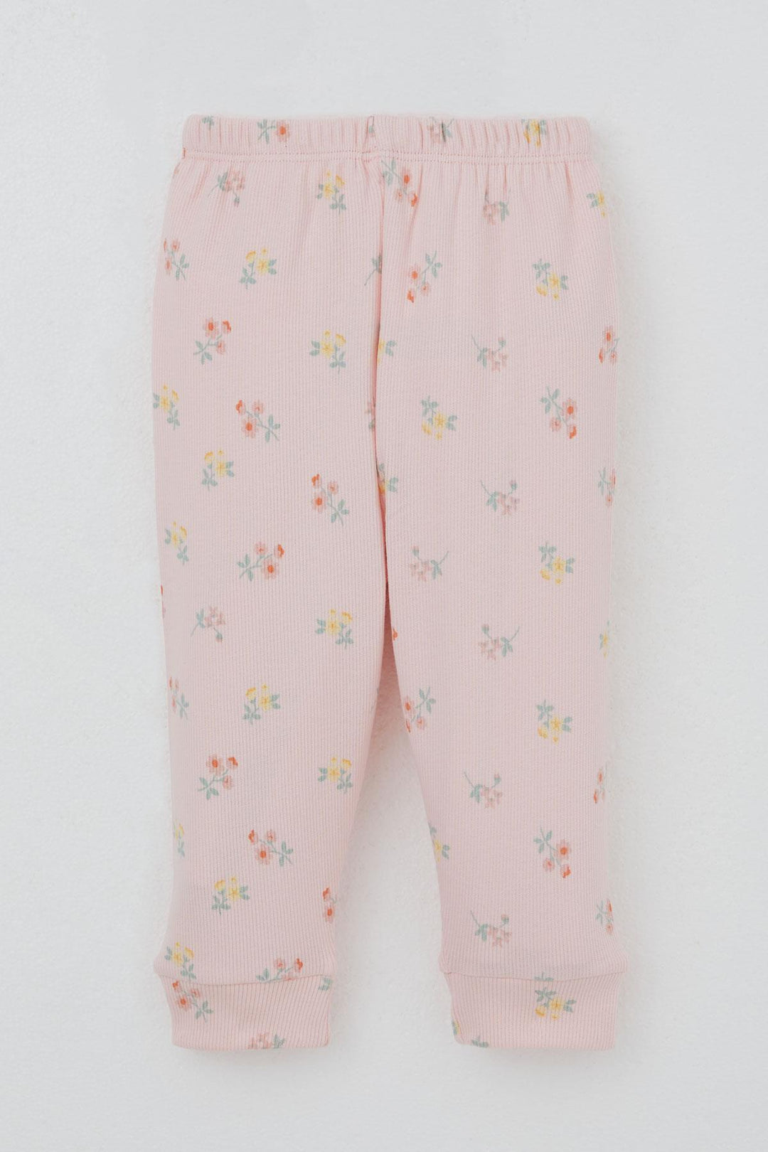BRE Breeze Baby Girl Pajama Set with Shoulder Button Colorful Flower Patterned 4 Months Year, Pink - San Vicente de Baracaldo