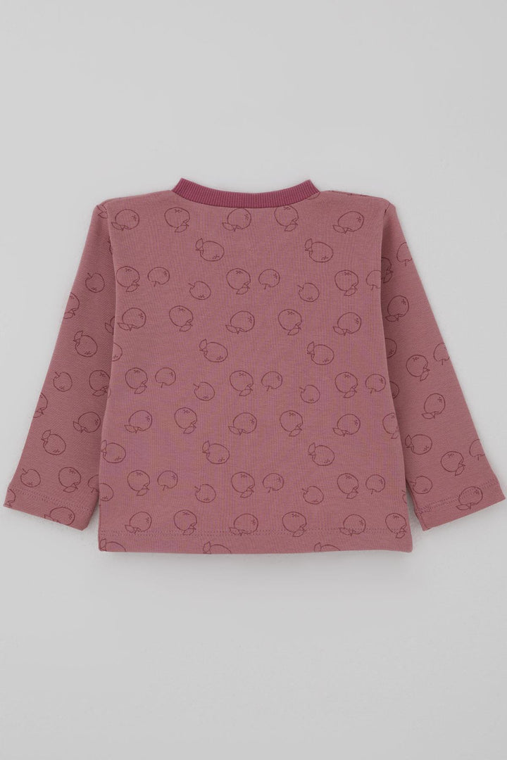 BRE Breeze Kız Bebek Pijama Takımı Önden Düğmeli Elma Desenli 4 Ay Yaş, Gülkurusu - Hofheim