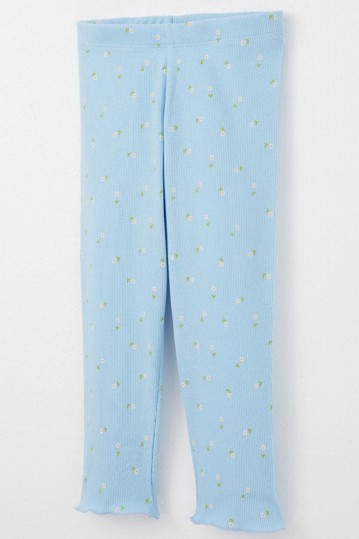 BRE Breeze Girl Baby Pyjama Set Daisy Patterned 9 Months-3 Years, Light Blue - Warendorf