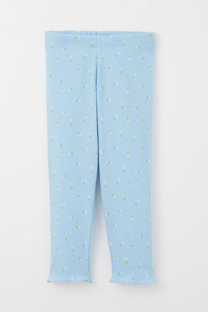 BRE Breeze Girl Baby Pyjama Set Daisy Patterned 9 Months-3 Years, Light Blue - Warendorf