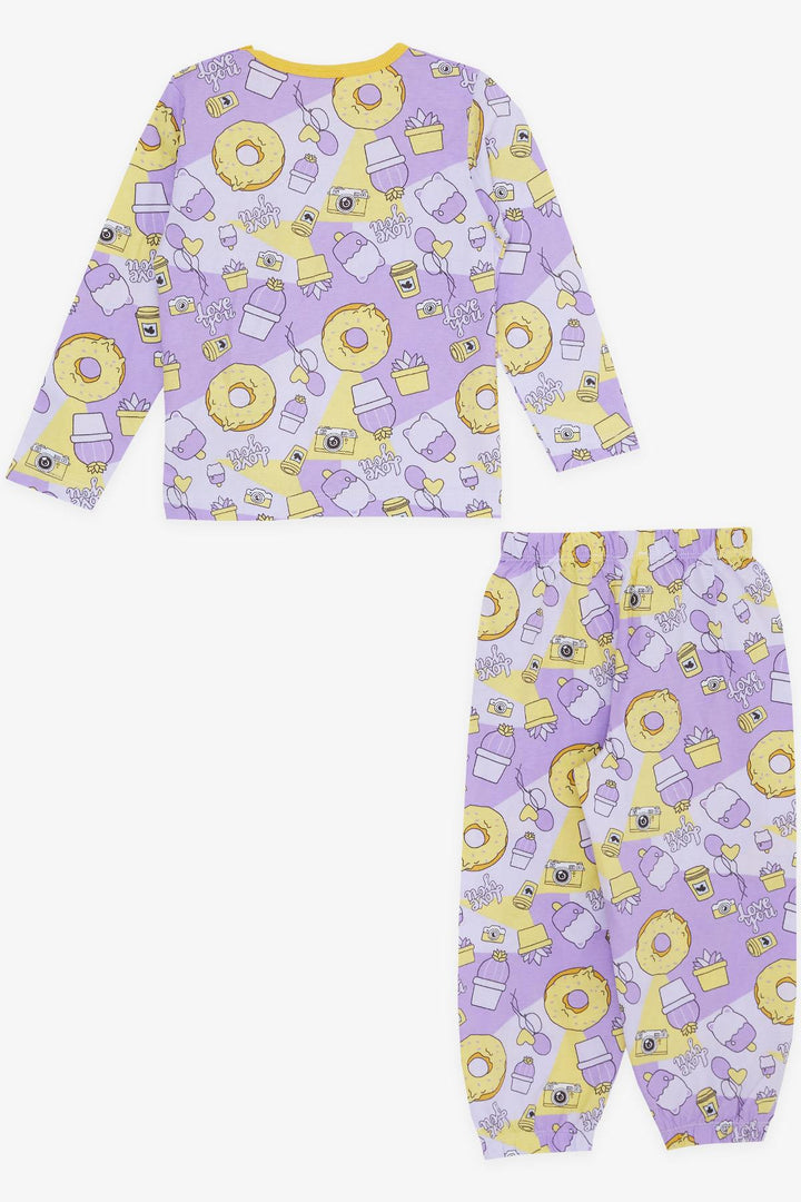طقم بيجامة BRE Breeze Girl Baby Pajama بطابع الحفلات من 9 أشهر إلى 3 سنوات، أرجواني - إنفر جروف هايتس