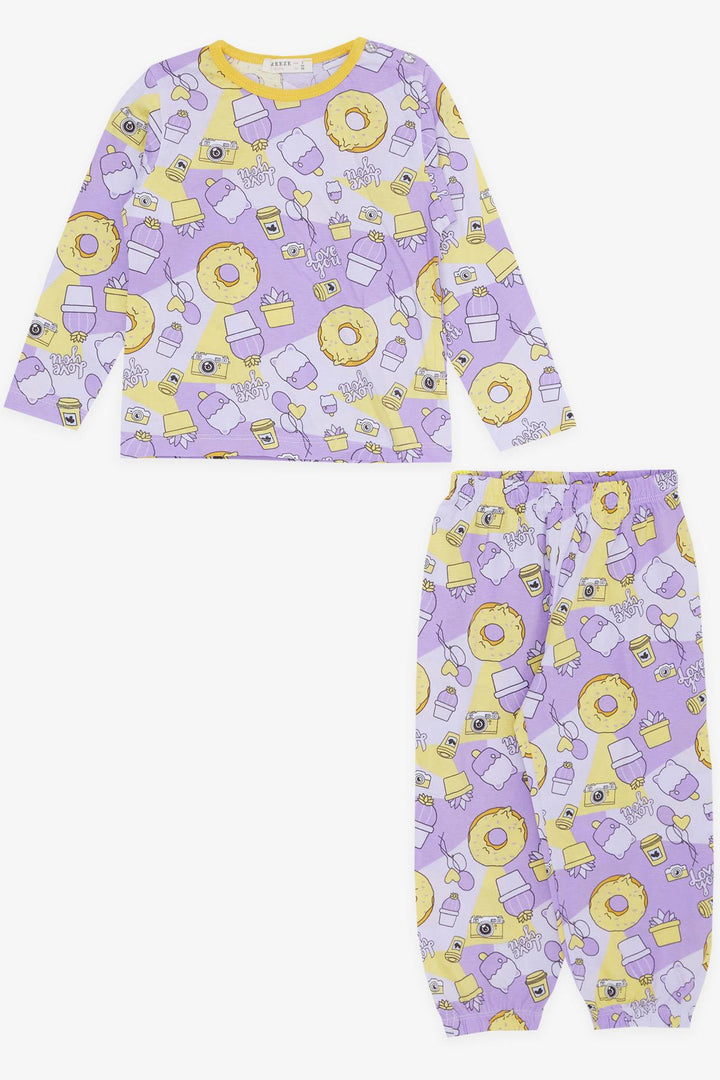 طقم بيجامة BRE Breeze Girl Baby Pajama بطابع الحفلات من 9 أشهر إلى 3 سنوات، أرجواني - إنفر جروف هايتس