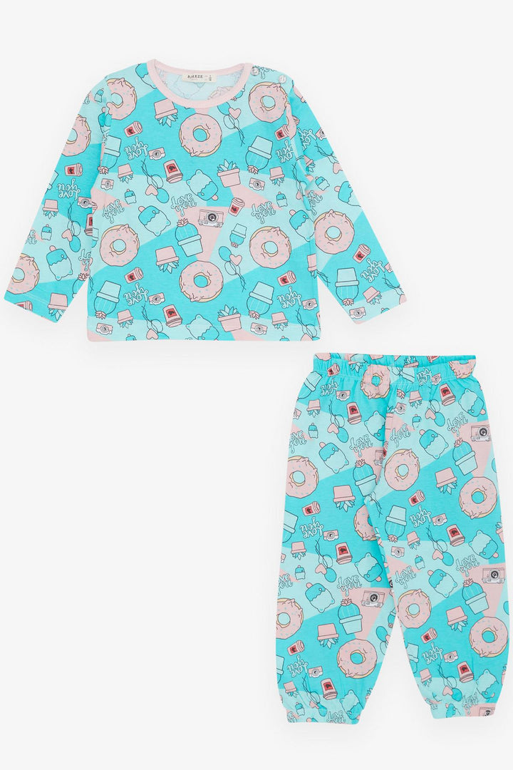 BRE Breeze Girl Baby Pajama Set Party Themed 9 Months-3 Years, Turquoise - Amersfoort