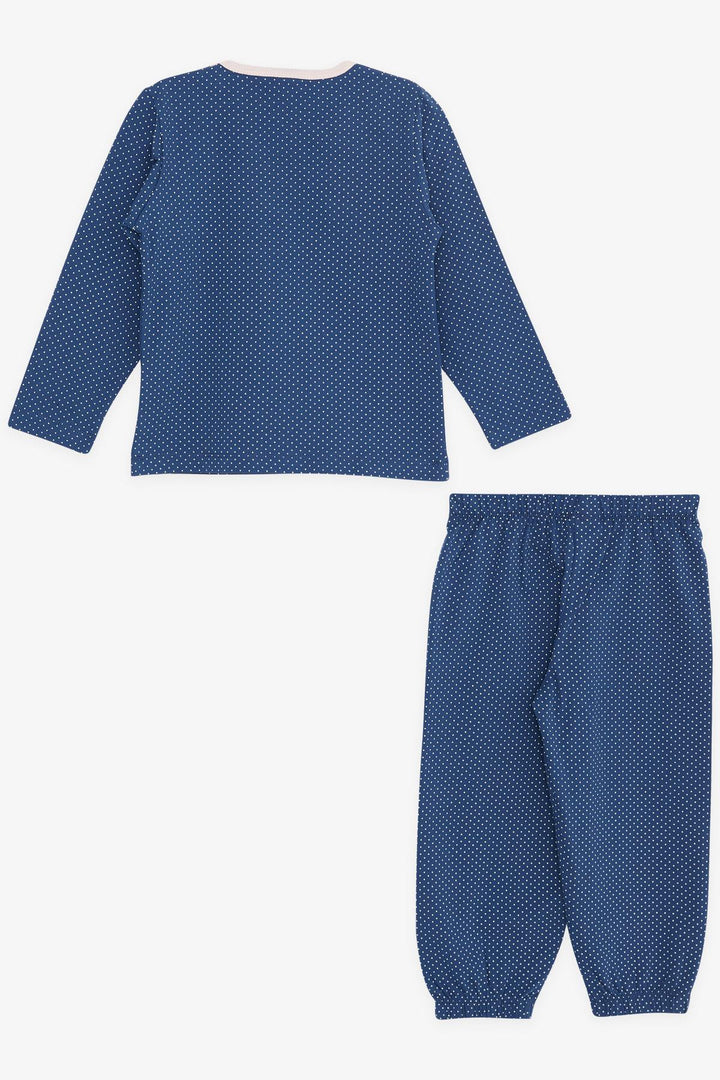 BRE Breeze Girl Baby Pajama Set Polka Dot Patterned 9 Months-3 Years, Navy Blue - McAllen