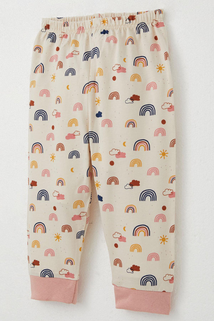 BRE Breeze Baby Girl Pajama Set Colorful Rainbow Patterned 4 Months Year, Salmon - Weston