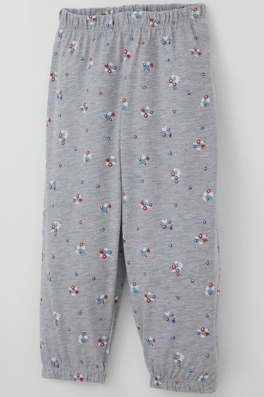 BRE Breeze Kız Bebek Pijama Takımı Renkli Çiçek Desenli 9 Ay-3 Yaş, Gri Melanj - Brixton