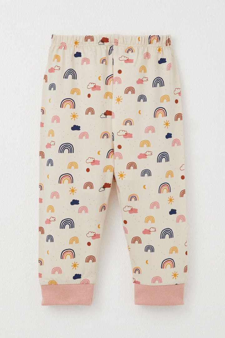 BRE Breeze Baby Girl Pajama Set Colorful Rainbow Patterned 4 Months Year, Salmon - Weston
