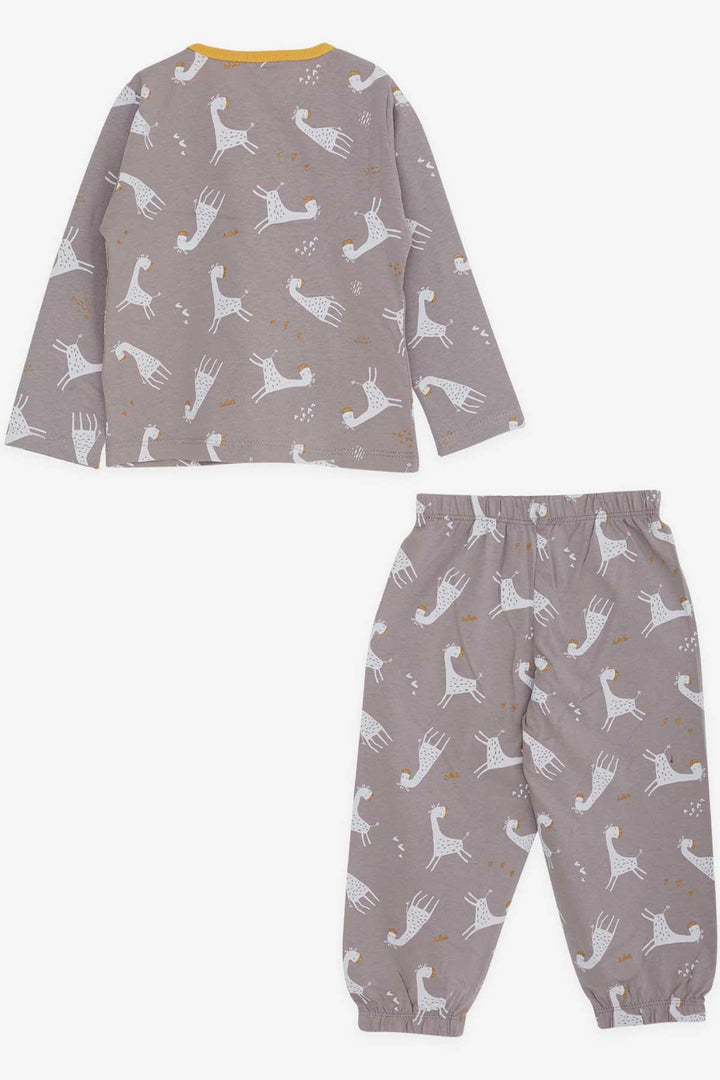BRE Breeze Girl Baby Pajama Set Glitter Giraffe Patterned 9 Months-3 Years, Mink - Dunwoody