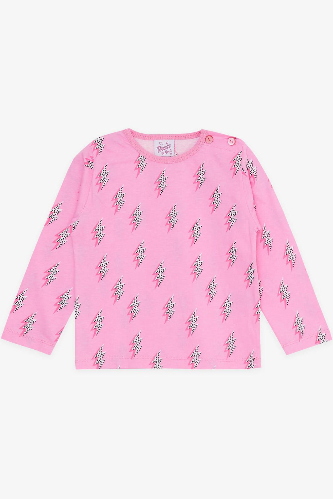 BRE Breeze Girl Baby Pajama Set Lightning Patterned 9 Months-3 Years, Pink - Eastbourne