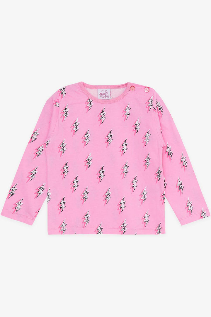 BRE Breeze Girl Baby Pajama Set Lightning Patterned 9 Months-3 Years, Pink - Eastbourne